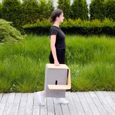 Mobile Tisch-Sitzkombination Beistelltisch Holz Westermann X-tseat f