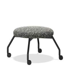 Polsterhocker mit Rollen Hocker grau Lounge König + Neurath NET.WORK.PLACE WAVE