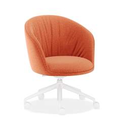 Drehsessel orange Drehstuhl Konferenzsessel Lounge Sessel auf Rollen König + Neurath NET.WORK.PLACE WAVE