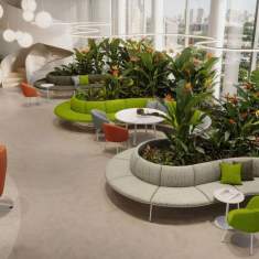 Loungesysteme Lounge Stizmöbel Sofa Loungesystem modular König + Neurath NET.WORK.PLACE WAVE