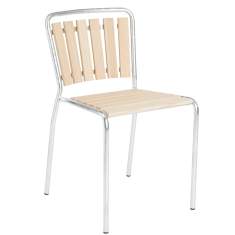 Stuhl Gartenstuhl Holzschale stapelbar Embru Haefeli Stuhl 1020/1021