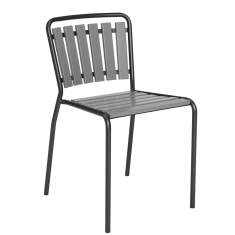 grau Stuhl Gartenstuhl Holzschale stapelbar Embru Haefeli Stuhl 1020/1021