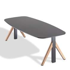 Büro Konferenztisch schwarz Konferenztische Design Büromöbel  WINI, WINEA FLOW
Tischplatte tonnenform