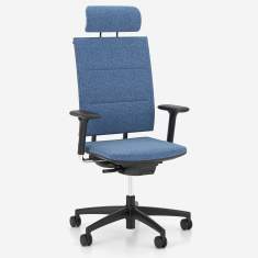 Bürostuhl gepolstert Bürodrehstuhl blau Drehstuhl Büro Nowy Styl Sail