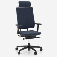 Bürostuhl gepolstert Bürodrehstuhl dunkelblau Drehstuhl Büro Nowy Styl Sail