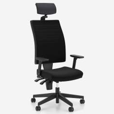 Ergonomischer Bürostuhl Stoffbezug Bürodrehstuhl schwarz Drehstuhl Büro Nowy Styl, Taktik