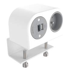 Elektro-Steckdosen IT/EDV-Dosen weiss Stormverbindung Datenverbindung Dataflex 25.210 Power Phase FR BE USB AC 25W - 210