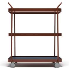 Haworth Collaborate Team Cart Bürowagen mit drei Ebenen, Seitenansicht auf Rollen