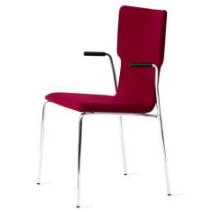Besucherstuhl rot Besucherstühle Konferenzstühle, Skandiform, Bombito T