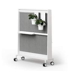 Mobile Trennwände Moderationstafel weiss Magnetwand fahrbar Büro Leuwico