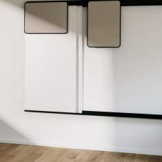 Wandschienen-System Wilkhahn Confair Next mit Liteboards für Workshop- und Präsentationsräume