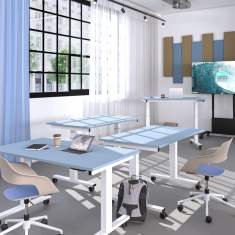 elektrisch höhenverstellbarer Schreibtisch Büro Höhenverstellbare Schreibtische Arbeitstische Bürotisch höhenverstellbar Lista Office LO Stretch