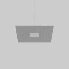 Deckenabsorber mit Beleuchtung Akustikelement akustik Pendelleuchte grau XAL NEVA panel acoustic