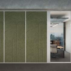abgeschirmte Raumelemente akustik Trennwandsysteme Glas abgeschirmte Konferenzplätze TSW Kummer System- Wall 100