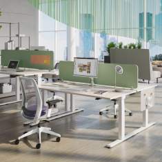höhenverstellbarer Team-Tisch Büro Team-Tische Holz Schreibtisch Team Schreibtische Steelcase Migration SE
Kabelkanal
rechteckige Tischplatte