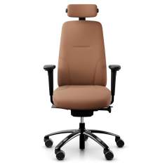 Büro Drehstuhl ergonomisch Bürodrehstuhl braun Flokk RH Logic Elite 200 - 220
mit Kopfstütze