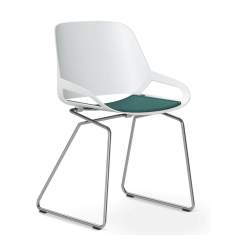 Designer Besucherstuhl Kuffengestell Besucherstühle Büro weiss Stuhl Numo Aeris