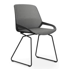 Besucherstuhl grau Besucherstühle Büro Konferenzstuhl Kuffengestell Konferenzstühle Aeris numo comfort