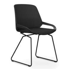 Besucherstuhl schwarz Besucherstühle Büro Konferenzstuhl Kuffengestell Konferenzstühle Aeris numo comfort