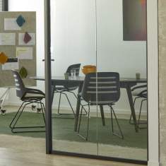 Besucherstuhl grau Besucherstühle Büro Konferenzstuhl Kuffengestell Konferenzstühle Aeris numo comfort