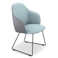 Besucherstuhl blau Besucherstühle vollgepolstert Stuhl Cafeteria Stühle Sedus se:cafe soft chair