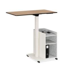 mobile Arbeitsplätze Bürofahrtisch Rolltisch höhenverstellbar Rolltische mobile Tische Bigla Office Polydesk