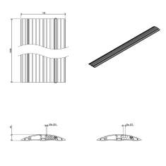 technisches Bild Dataflex Addit Kabelschutz 150 cm - gerade 423