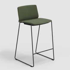 Barhocker grün Barstuhl stapelbar Barstühle Bene B_Wave Barstool medium