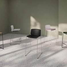 Barhocker arstuhl stapelbar Barstühle Bene B_Wave Barstool medium