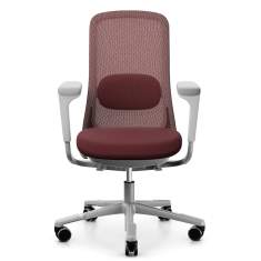 Hag Bürostuhl ergonomischer Bürodrehstuhl exklusiv Büro Drehstuhl Burgundy Drehstühle Netzgewebe Flokk, HÅG SoFi mesh