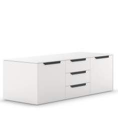 Sideboard Holz Büro Stauraum weiss Büromöbel Sedus se:vision storage