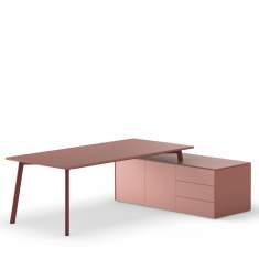 Bürotisch mit Sideboard Bürotische Premium-Arbeitstisch mit angrenzendem Stauraum Büro Sedus se:vision desk & storage