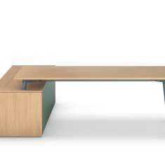 Bürotisch mit Sideboard Bürotische Premium-Arbeitstisch mit angrenzendem Stauraum Holz Büro Sedus se:vision desk & storage