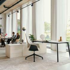 Bürotisch mit Sideboard Bürotische Premium-Arbeitstisch mit angrenzendem Stauraum Holz Büro Sedus se:vision desk & storage
