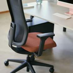Bürostuhl orange Büro Drehstuhl mit Armlehnen Drehstühle Sedus se:do pro 2
mit Netzgewebe