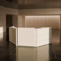 Empfangstheke beige Büro Tresen, klain, Multiwa Theke
