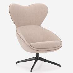 Loungesessel beige Sessel Lounge Drehsessel Nowy Styl Scadio