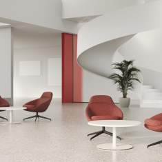Loungesessel rot Sessel Lounge Drehsessel Nowy Styl Scadio