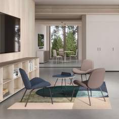 Designer Beistelltische rund Couchtisch blau Nowy Styl Tilkka Beistelltisch Lounge
