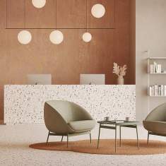 Loungesessel grau Sessel Lounge Clubsessel komfortable Nowy Styl Mollen