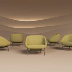 Loungesessel grün Sessel Lounge Clubsessel komfortable Nowy Styl Mollen