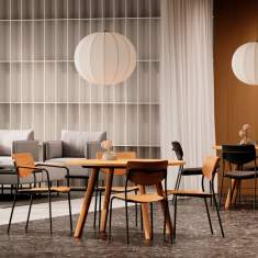 Besucherstuhl Holz Besucherstühle Cafeteria Stuhl stapelbar Holzschale Nowy Styl Smile