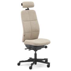 Capella X Bürodrehstuhl beige Drehstühle Büro Drehstuhl ohne Armlehnen Kinnarps Capella Nature
mit Kopfstütze