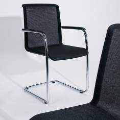 Freischwinger Büro Besucherstuhl schwarz Besucherstühle Konferenzstuhl Brunner Hero Plus