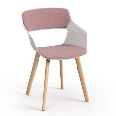 Besucherstuhl rosa Besucherstühle Cafeteria Stuhl Konferenzstuhl Holz Brunner scoop