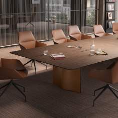 Konferenztisch elegant Konferenztische gross Büro Besprechungstisch exklusiv  Brunner wave