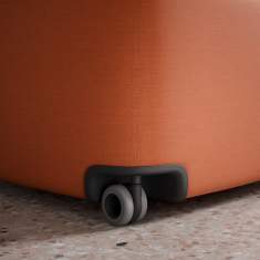 Polsterhocker mit Rollen Brunner pads
