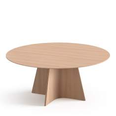 Konferenztisch rund Konferenztische Holz Cafeteria Tisch Brunner wave