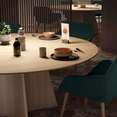 Konferenztisch rund Konferenztische Holz Cafeteria Tisch Brunner wave