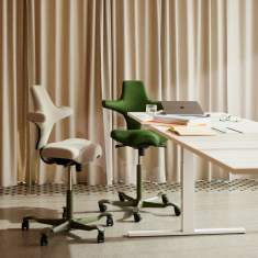 Hag Bürostuhl Design Bürodrehstuhl ohne Armlehnen Drehstuhl Flokk, HÅG Capisco